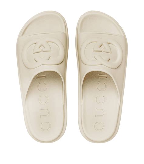 gucci interlocking slides|Gucci transparent slides.